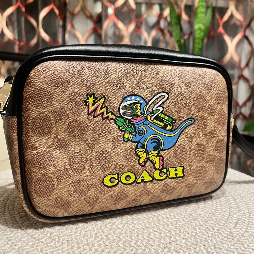 COACH Cosmic Jamie Camera Bag In Signature Canvas With Rexy